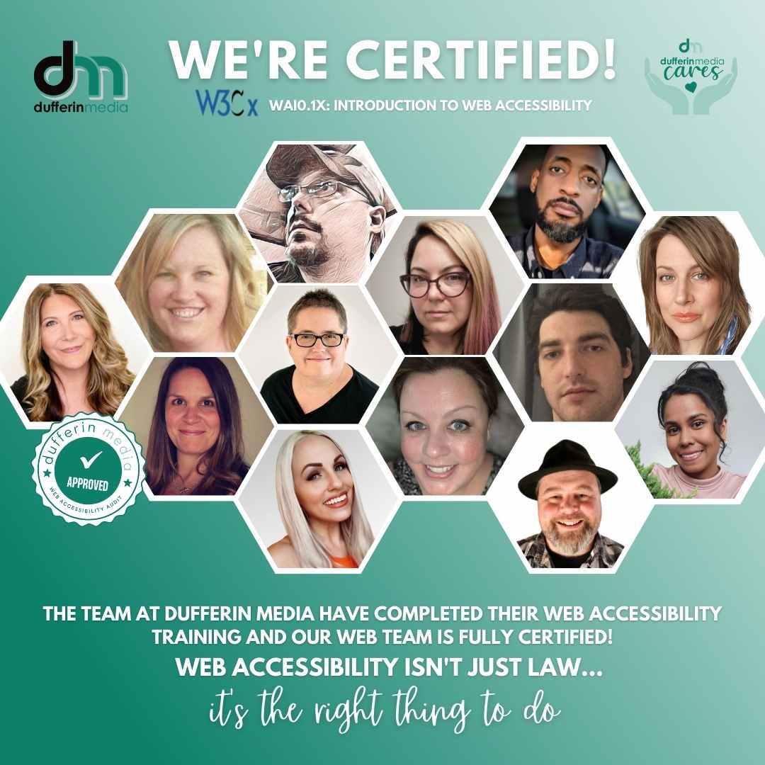Dufferin Media Certifies Team in Web Accessibility