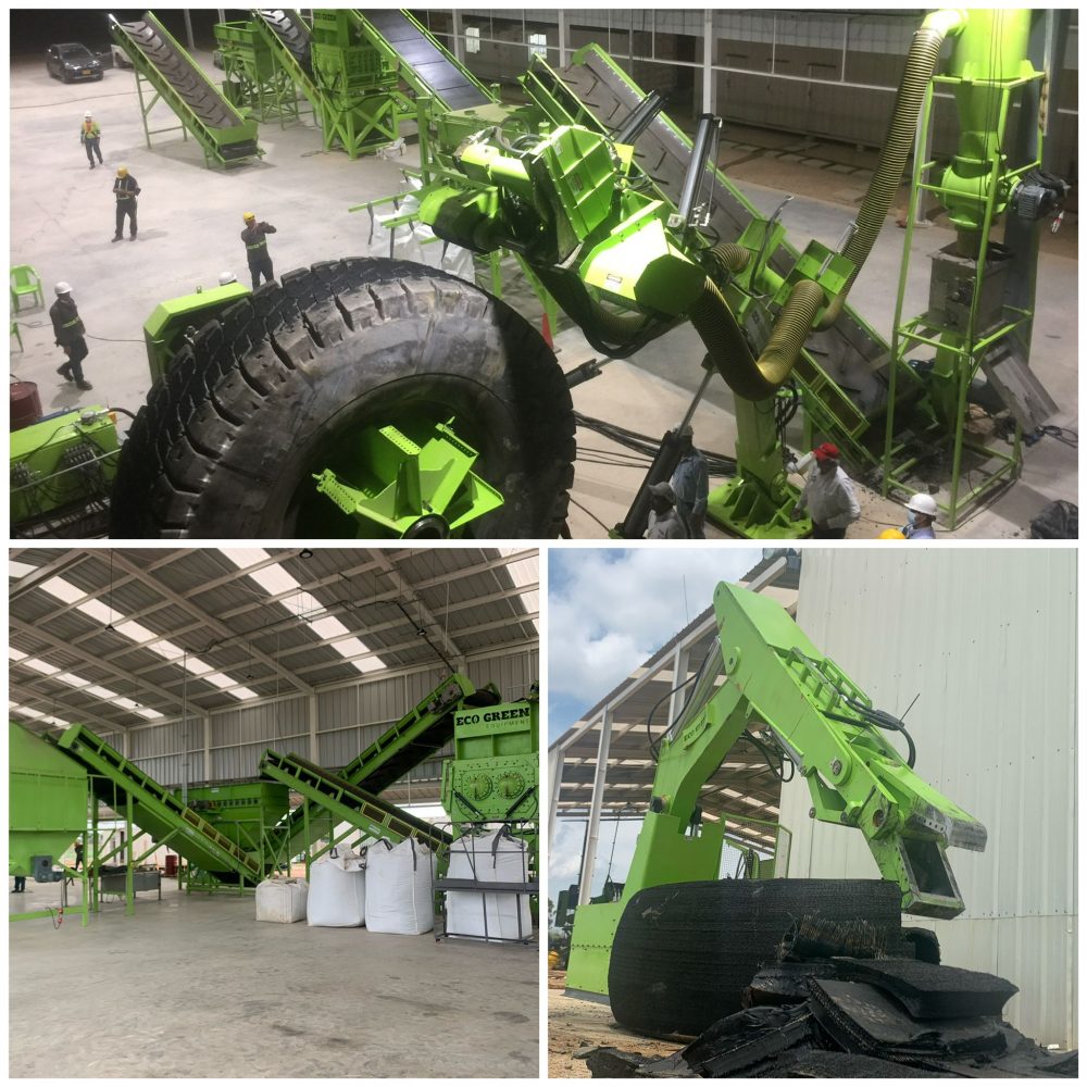 ECO Green Supplies Equipment to Colombian OTR Tire Recycling Facility