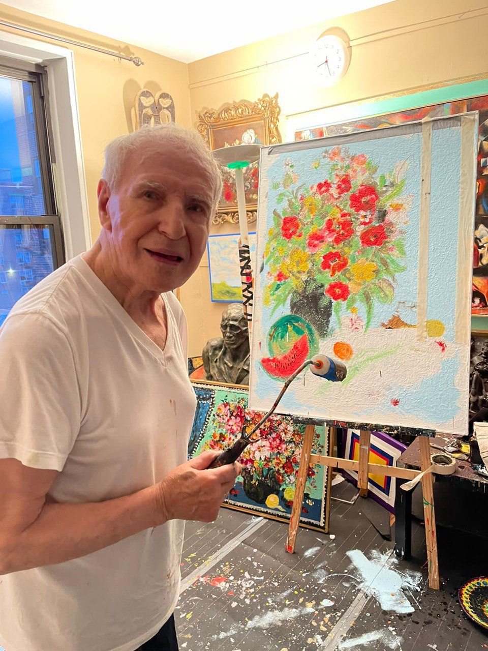 Mikhail Zvyagin Celebrated His 90th Birthday with a New Painting