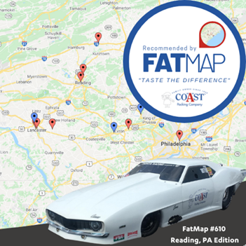 At PDRA Northern Nationals, Coast Packing’s R&E Racing Team Hits the Maple Grove Raceway Strip in Reading, PA; #FatMap610 Pinpoints Spots Where Farm Fats Satisfy