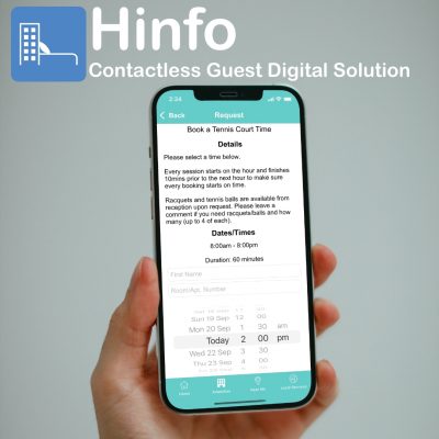 Hinfo Hotel Mobile App: Increase Guest Engagement via On-Site Facilities and Service Requests