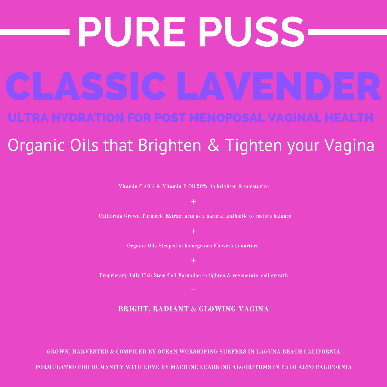 With the launch of PurePuss’s new PINK ORCHID - 5 DAY Ritual, This $400 Vaginal Vitamin-C Formula, previously exclusive to high-end boutiques is now on sale for $80 for the next 15 days