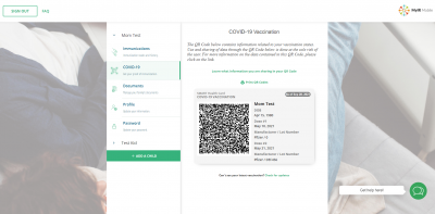 STChealth’s MyIR Mobile Allows Users to Verify Their COVID-19 Immunization Status Using SMART Health Card Technology