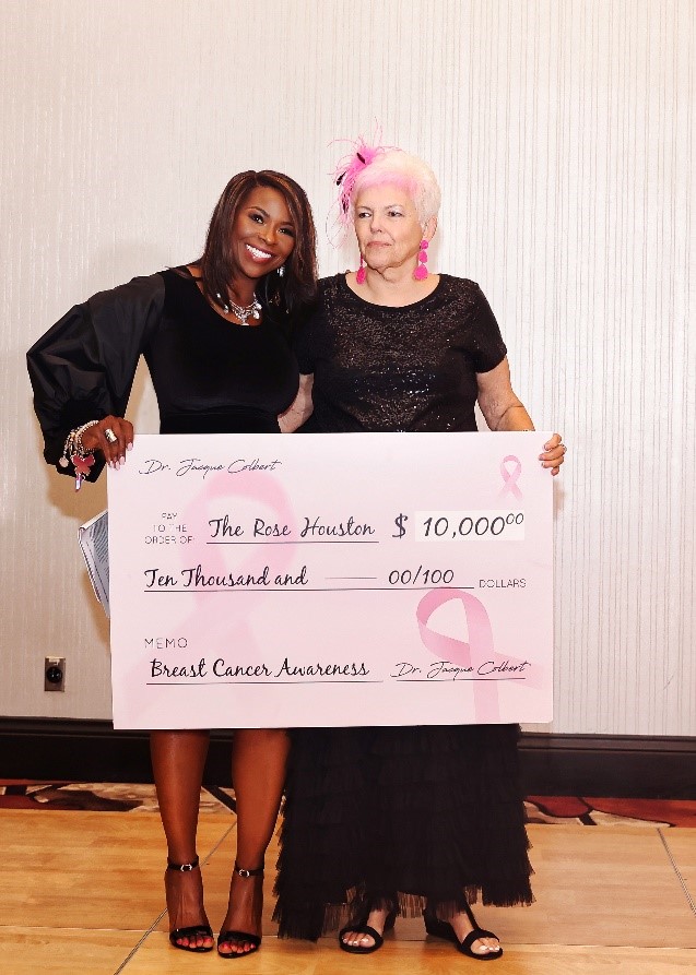 Breast cancer survivor Dr. Jacque Colbert gives the gift of life, donates 11K to breast cancer groups