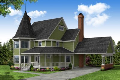 Associated Designs - Contemporary Floor Plan Wrapped in Old-World Victorian Charm