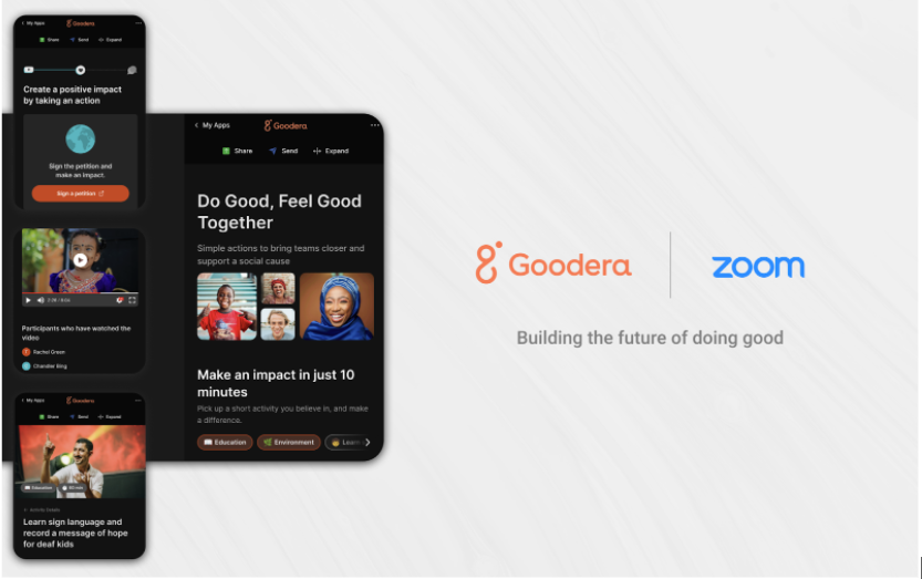 Create social impact on any Zoom meeting with Goodera’s (Nextgen Impact Inc) app