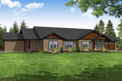 Associated Designs - Craftsman Style Holmberg Duplex Plan Offers Privacy