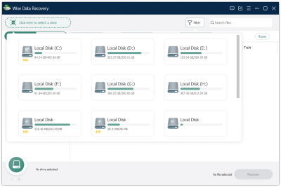 Wise Data Recovery version 6 launched. Two features stand out: Brand new interface and Comprehensive scanning mechanism