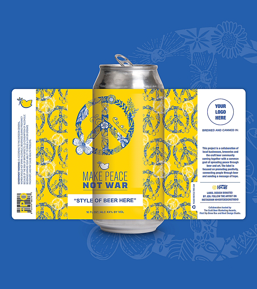 EGC Group’s Craft Beverage, First Sip Brew Box, and Hoot Design Studio Launch “Make Peace Not War” Beer Packaging Campaign
