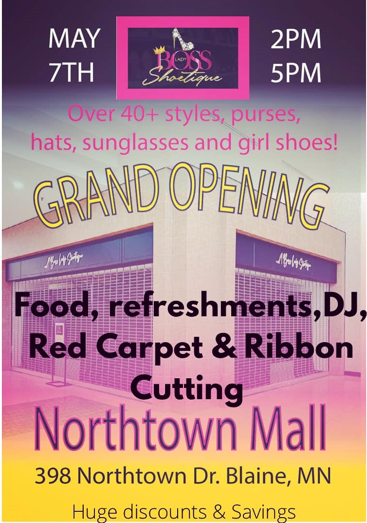 First Black-Owned Shoe Store will open at Northtown Mall in Blaine, MN-Mother’s Day Weekend