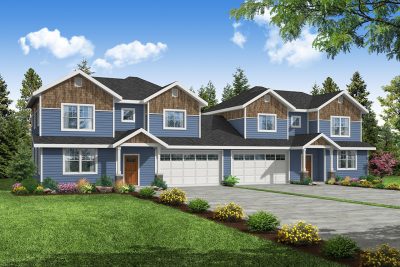 Associated Designs - Craftsman Style Duplex Design Artondale Offers Private Units
