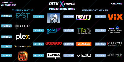 The official lineup of pitches and presentations for the inaugural OTT.X X-FRONTS has been released.