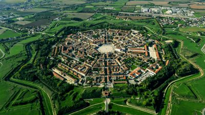 The creative photos of URBAN Photo Awards 2022 on display in Palmanova, the Italian star-shaped city, UNESCO heritage site.