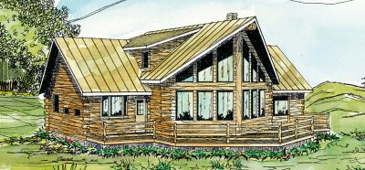 Associated Designs - Aspen a Spacious and Durable Log House Plan