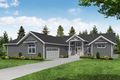 Associated Designs - Cozy Craftsman House Plan Wasilla Ideal for Corner Lot