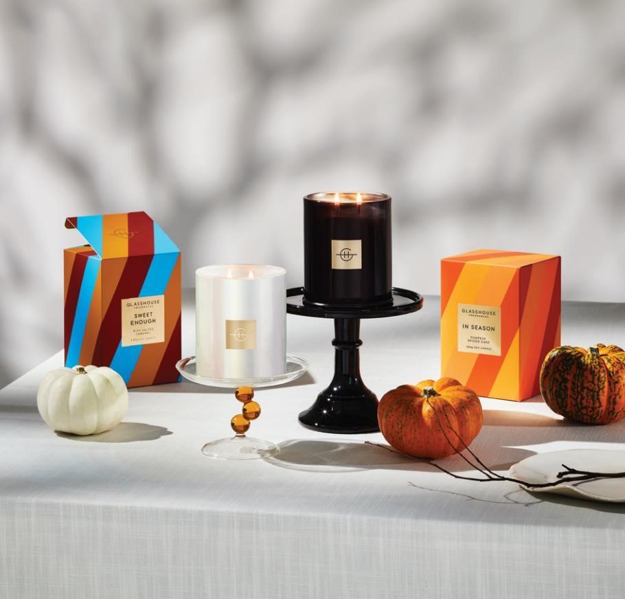 Glasshouse Fragrances Introduces Seasonal Limited-Edition Sugar Coated Harvest Candle Collection: In Season and Sweet Enough
