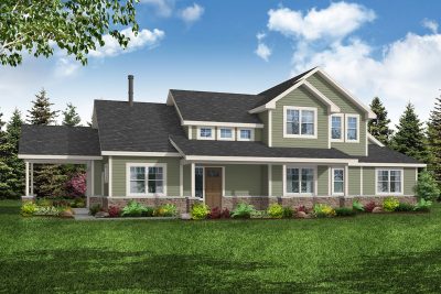 Associated Designs - Charming Country House Plan Idyllwild Designed for Corner Lot
