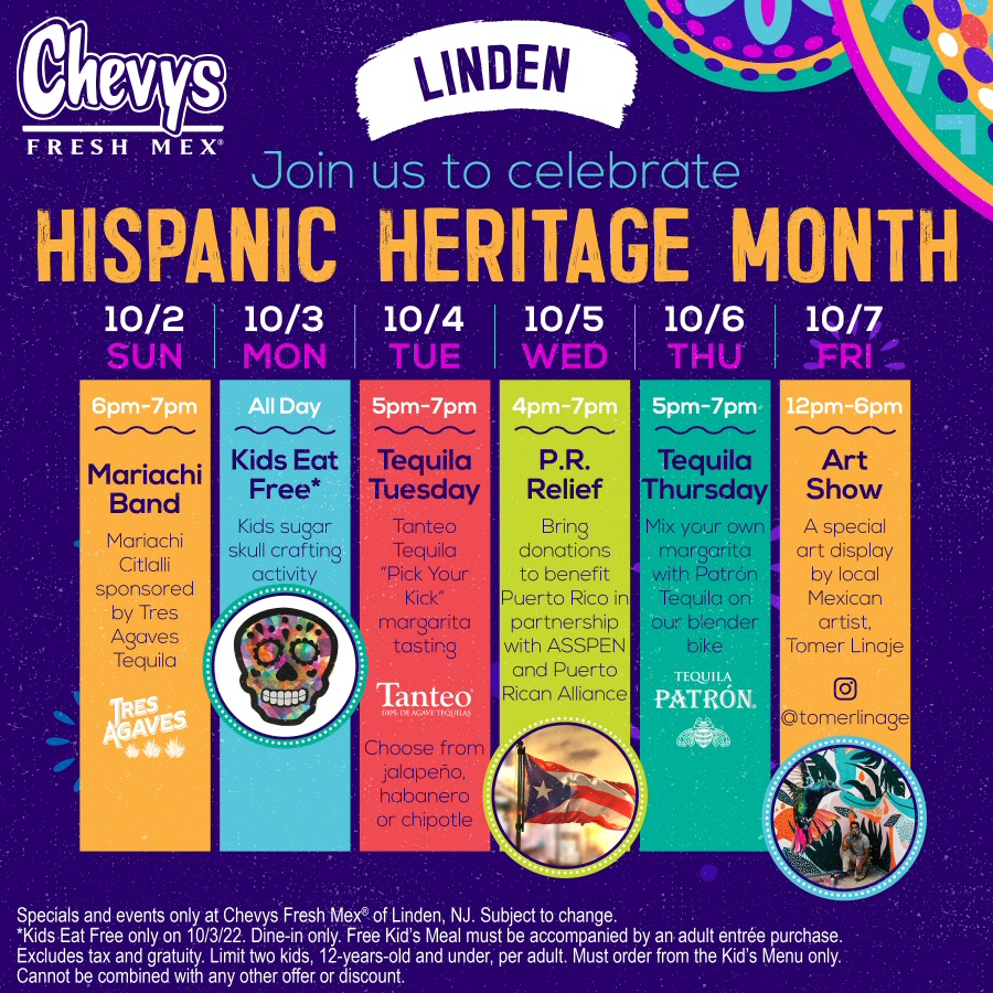 Doherty-owned Chevys Fresh Mex Restaurants to Celebrate National Hispanic Heritage Month the Week of October 2