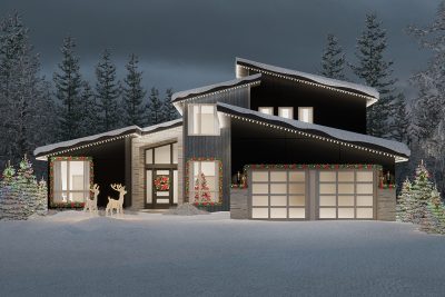 Associated Designs - Modern House Plan Winterport Gets Festive