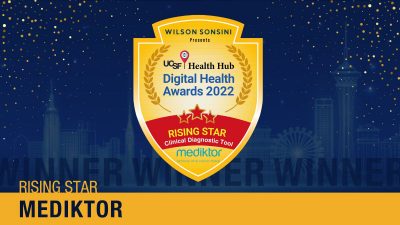 Mediktor wins Rising Star recognition of UCSF Health Hub Digital Health Awards 2022