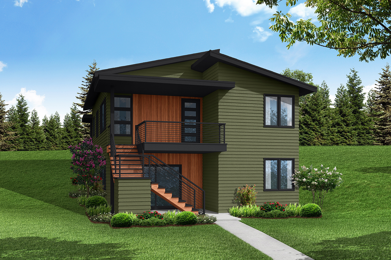 Associated Designs - Narrow Lot Creston Home Design Offers Reverse Living