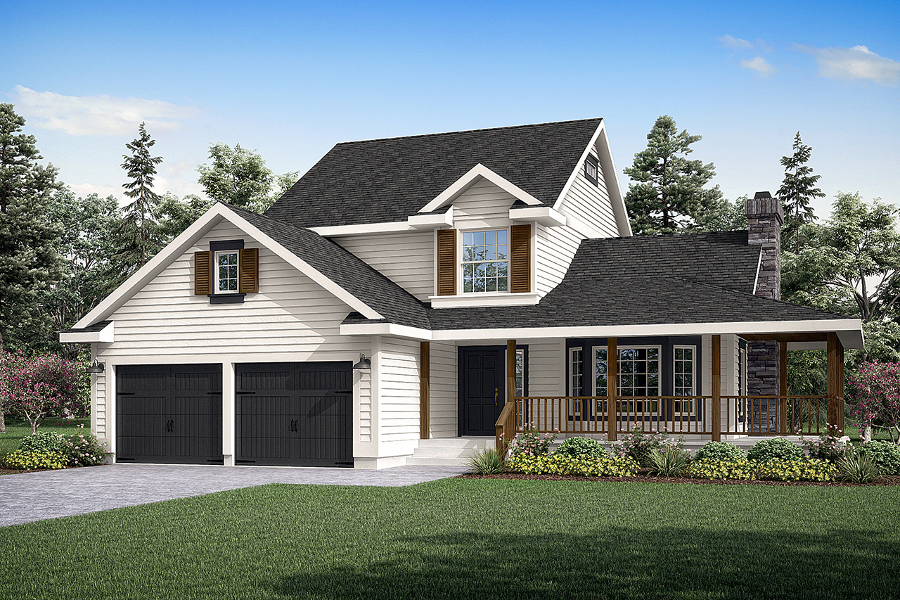 Associated Designs – Small Farmhouse Washburn offers Causal Floor Plan