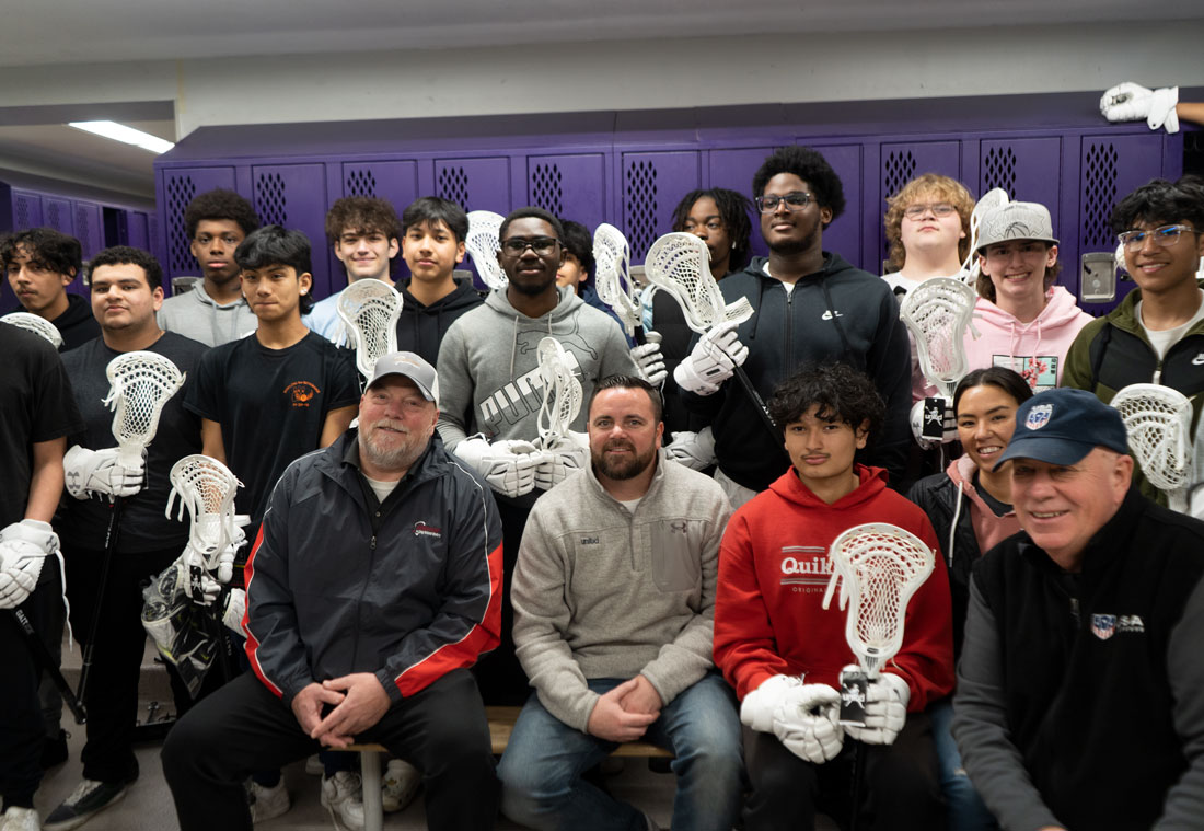 Lacrosse Unlimited Donates Nearly 30k In Gear and Equipment to Floral Park’s Sewanhaka High School