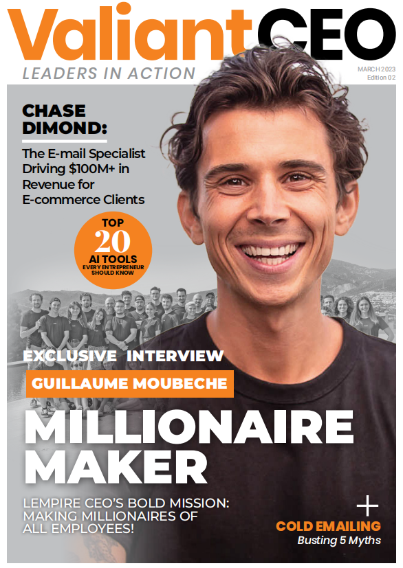 Guillaume Moubeche Graces the Cover of ValiantCEO Magazine’s Latest Issue