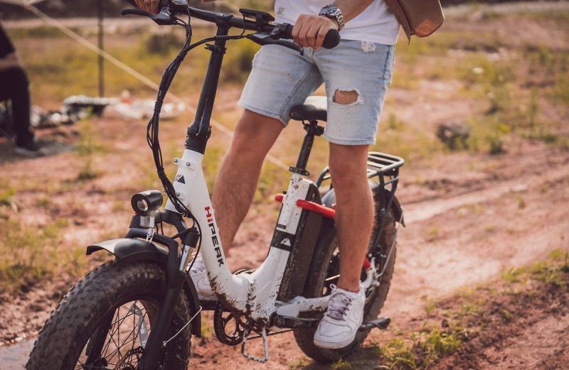 Put HiPeak Folding Electric Bike in the Trunk and Go Camping