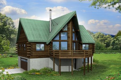 Associated Designs – Rustic Elegance: Eagle Rock Log House Plan Offers Stunning Views