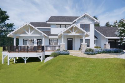 Associated Designs - Embrace Country Living with the Stratford: A Captivating Farmhouse Plan for Sloped Lots
