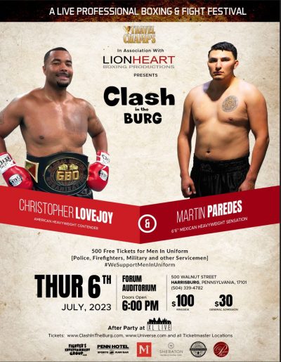 500 Free "Clash In The Burg" Boxing Tickets In Appreciation of Servicemen