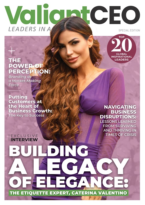 ValiantCEO Magazine Presents Caterina Valentino, The Etiquette Expert, on the Cover of Its Latest Issue