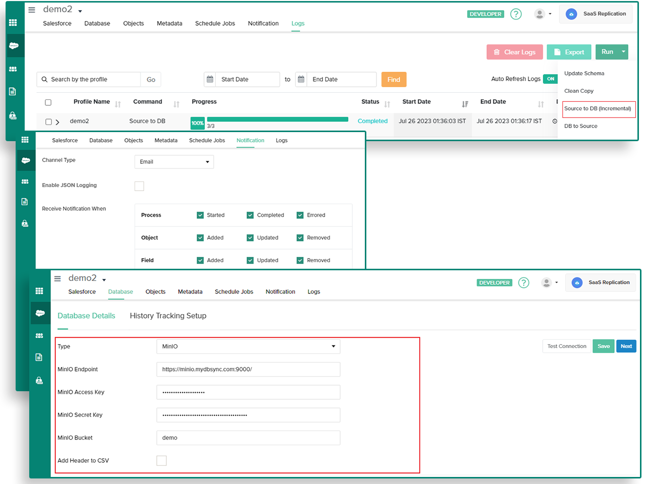 DBSync SaaS Data Replication adds support for MinIO