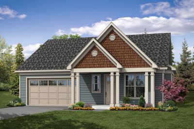 Associated Designs – The Westcliff: A Cozy 1-Story Cottage Haven with Open Design and Stylish Living Spaces!