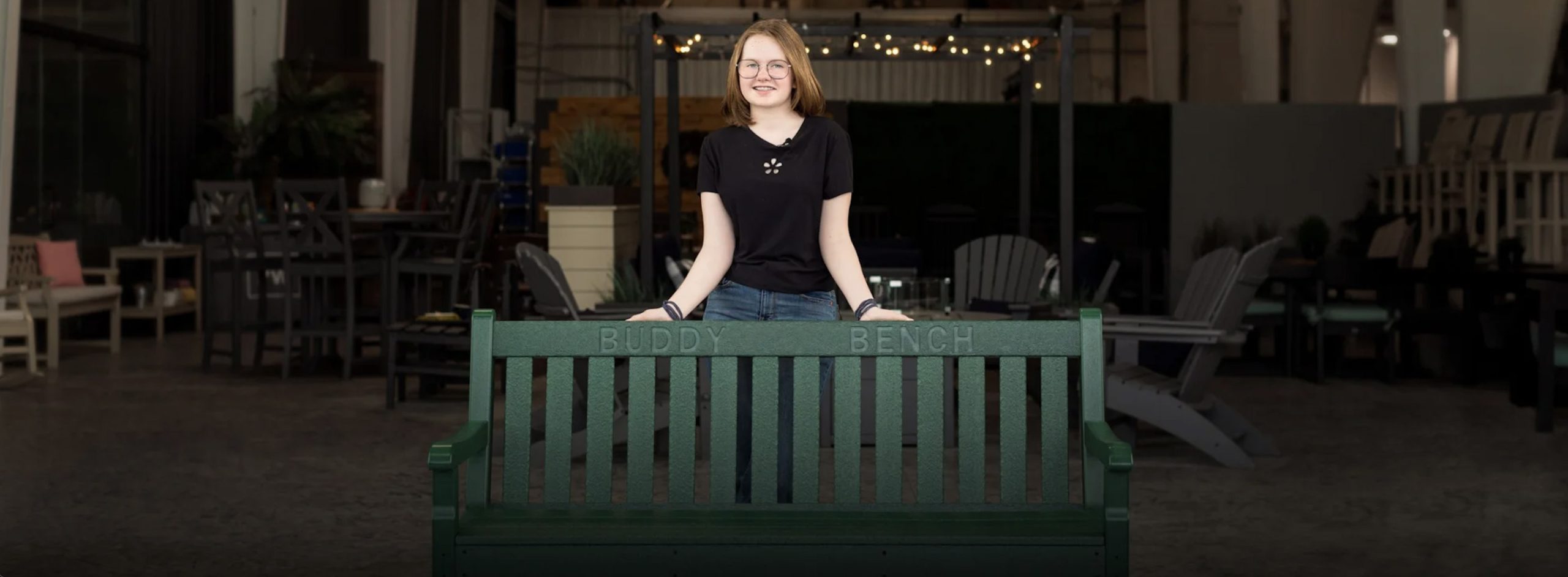 POLYWOOD's Sustainable Buddy Bench Brings One Young Woman’s Inclusive Vision To Wider Market