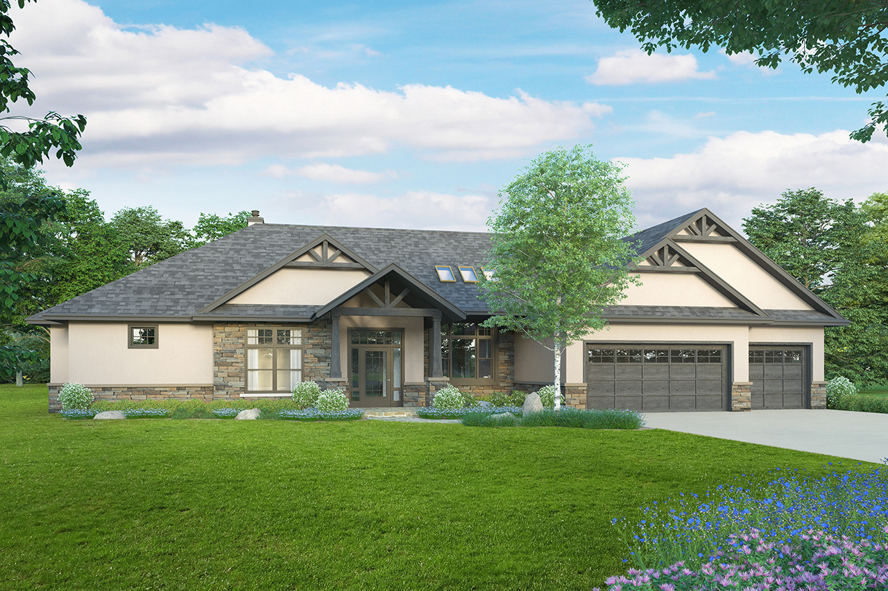 Associated Designs | Modern Craftsman Dream Home Plan Meadows Edge