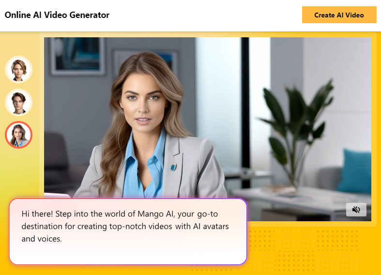 Mango AI Enables Everyone to Make AI Generated Videos Online