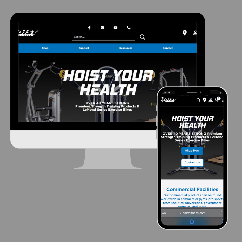 Hoist Fitness Enhances Website for Improved User Experience and Client Resources