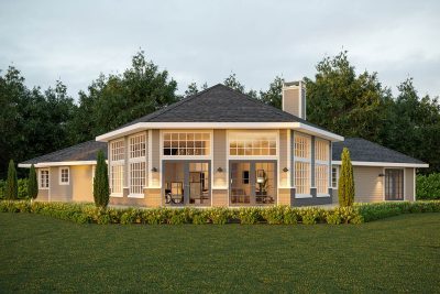 Associated Designs | Silvercrest: Light-Filled Modern Ranch-Style Home Plan