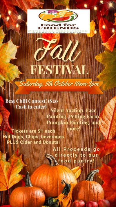 White Lake Presbyterian Church Hosts Fall Festival Fundraiser for Food for Friends Food Pantry