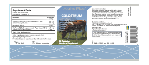 Algine Plus Colostrum Launching Soon on One Lavi