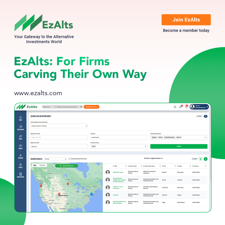 EzAlts Officially Launches: Empowering Investors, Startups and Investment Firms in the Alternative Investments Space