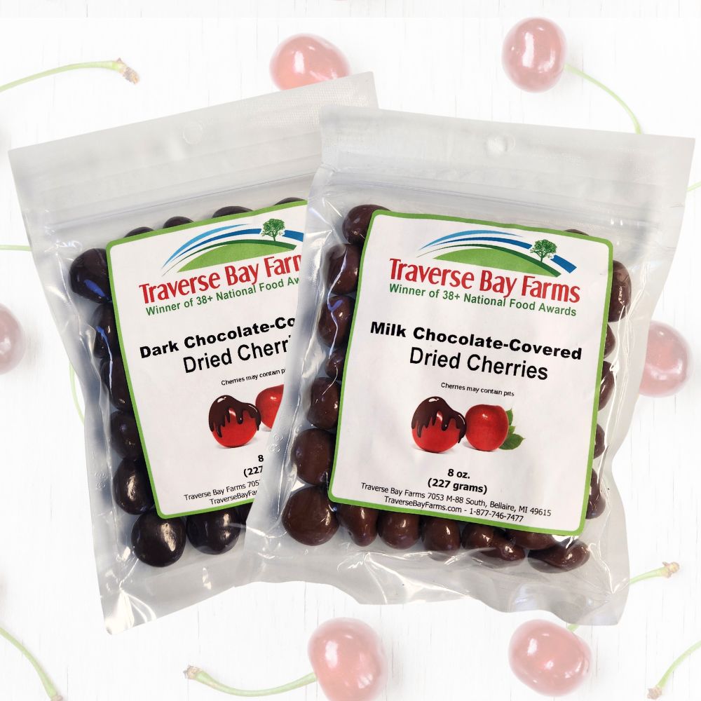 Traverse Bay Farms Unveils Redesigned Labels for Dark and Milk Chocolate-Covered Dried Cherries