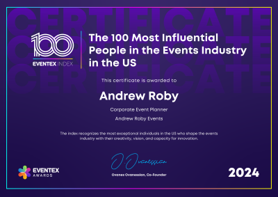 Andrew Roby Named Among 100 Most Influential Event Professionals in the US