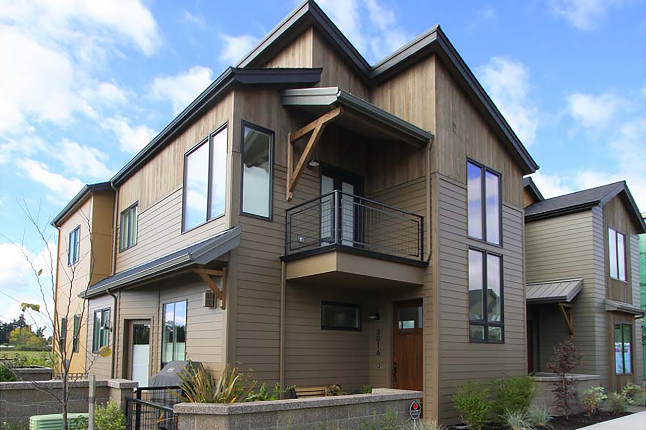 Associated Designs | Modern Parkview Townhouse Plan with Opening Living Space