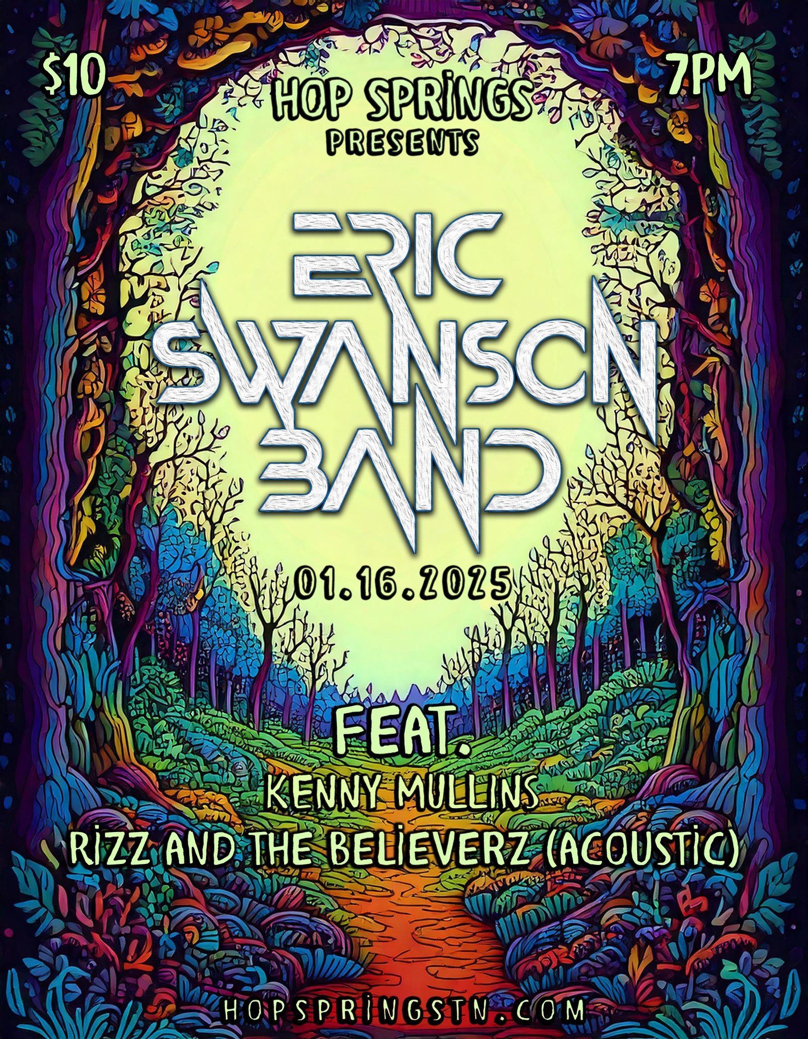 Live at Hop Springs: Rizz & the Believerz with Eric Swanson Band and Kenny Mullins