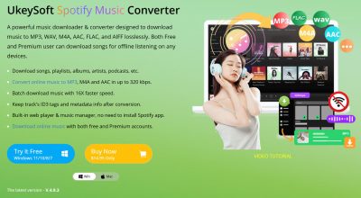 Try Out UkeySoft Spotify Music Converter’s Newest Boosting Features & Functions: Unlimited Batch Music Downloading and Multiple Formats Conversion