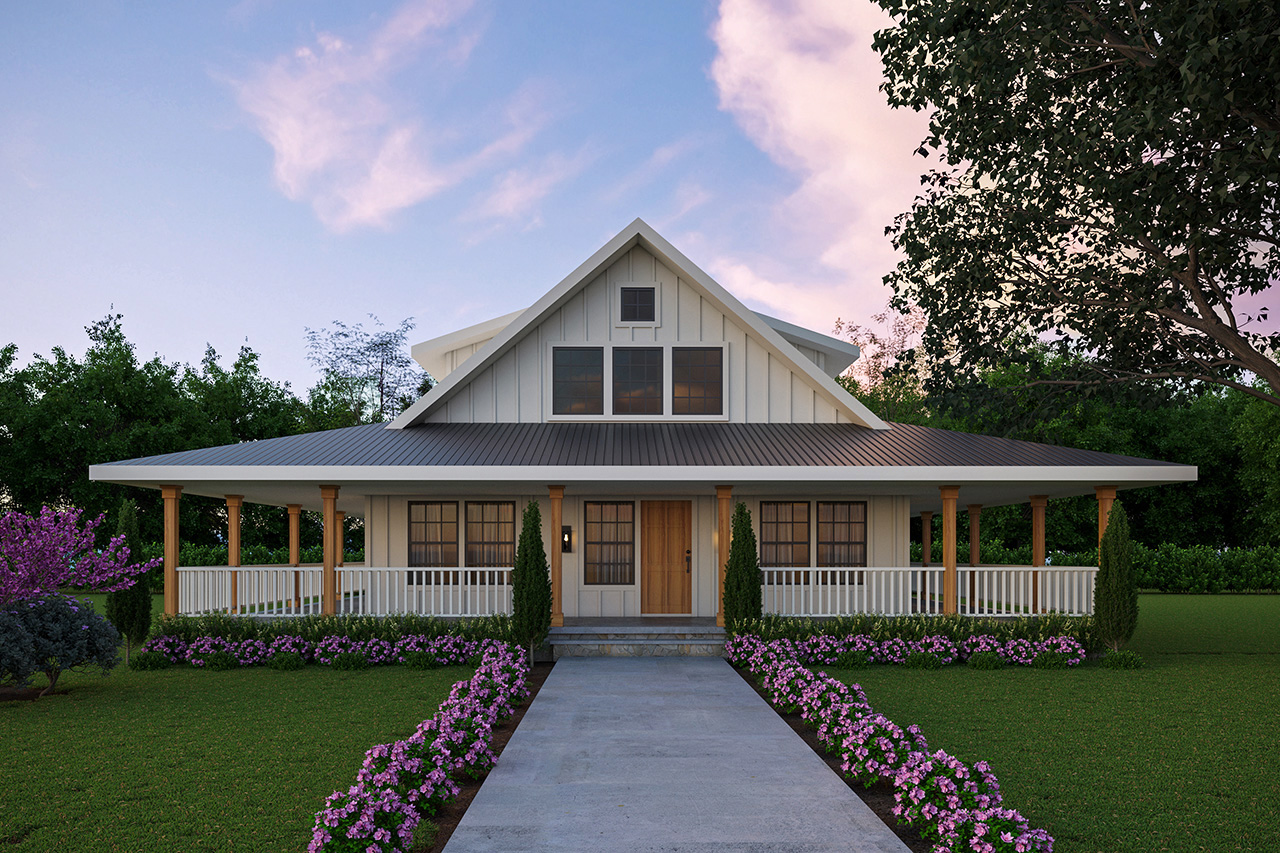 Associated Designs | Elmshade: A Timeless Farmhouse Retreat with Porchside Charm and Open-Concept Living