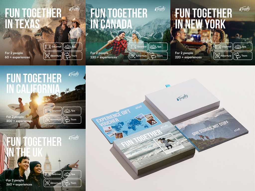 Tinggly Unveils “Fun Together” Series: Nine New Location-Specific Experience Gift Boxes